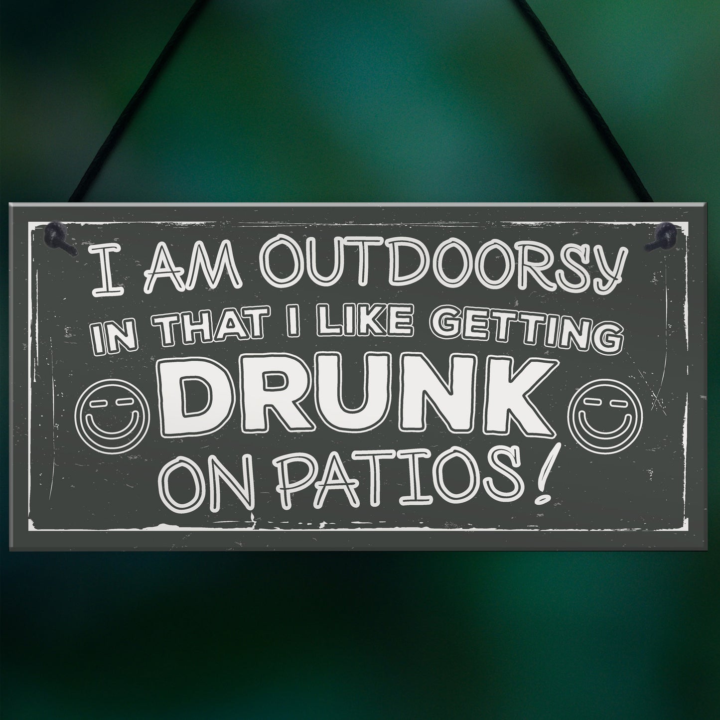 Drunk On Patios Funny Garden Shed Sign Vodka Beer Gin Plaque