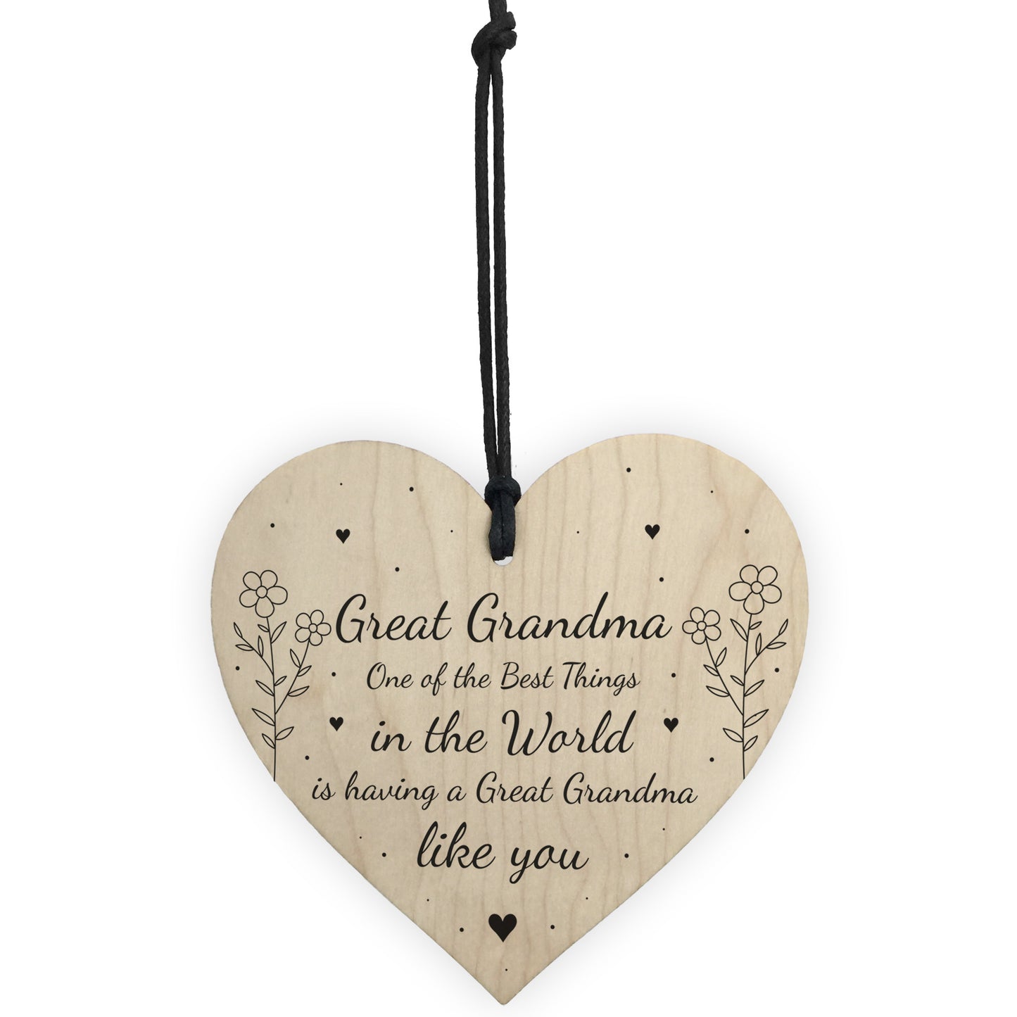 Mothers Day Gift For Great Grandma Wood Heart Thank You Birthday