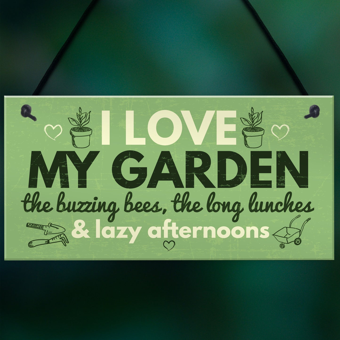 I Love My Garden Novelty Plaque SummerHouse Sign Gardening