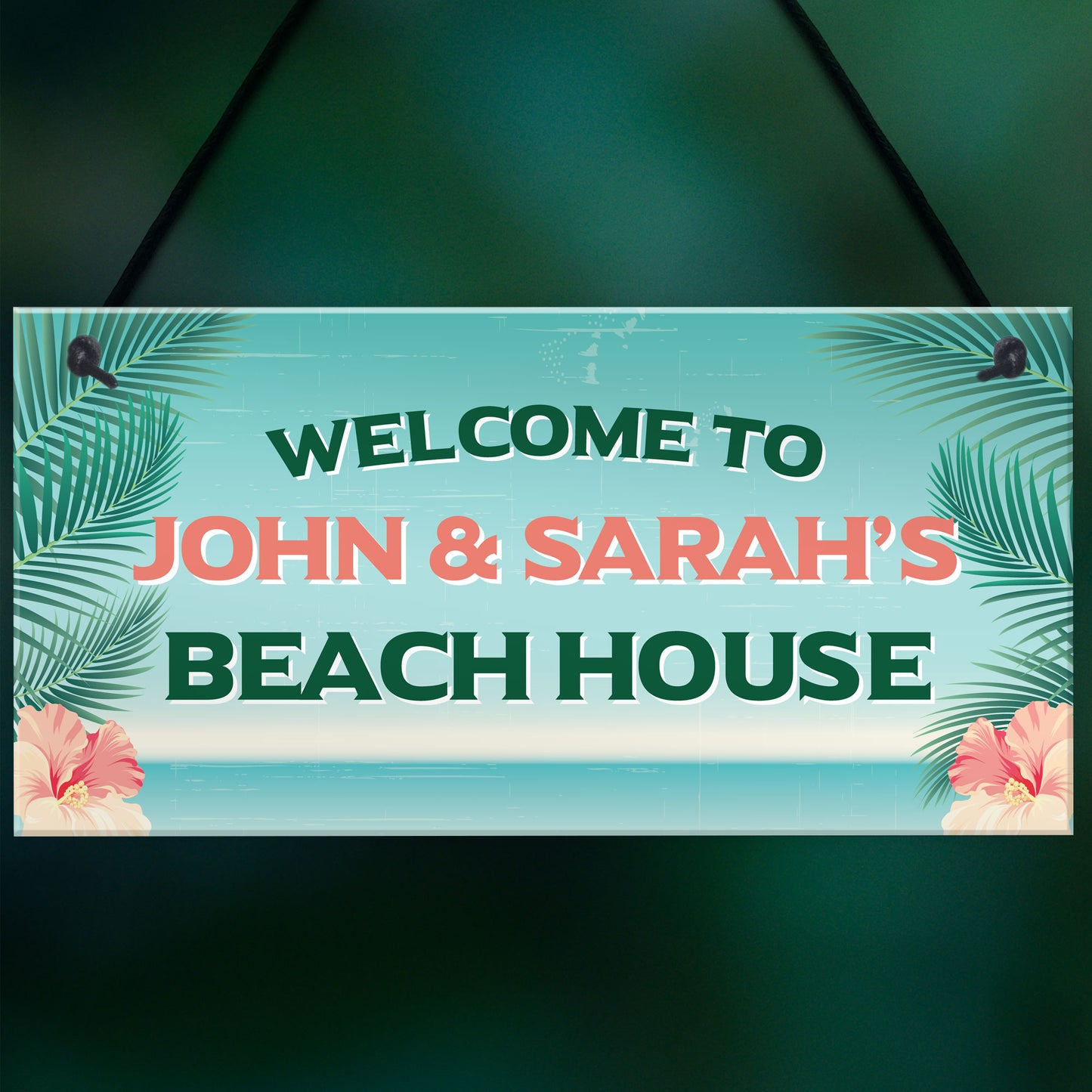 Personalised Beach House Hut Shed Sign Seaside Home Decor Gift