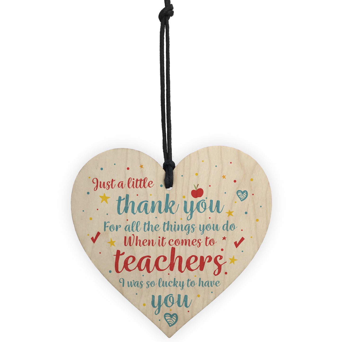 Handmade Wooden Hanging Plaque Gift For Teacher Thank You Gift