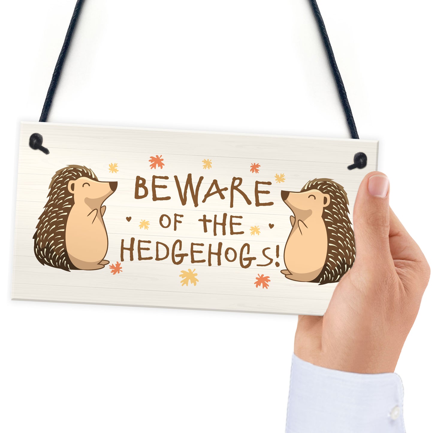 BEWARE OF THE HEDGEHOGS Funny Garden Sign Hedgehog Sign