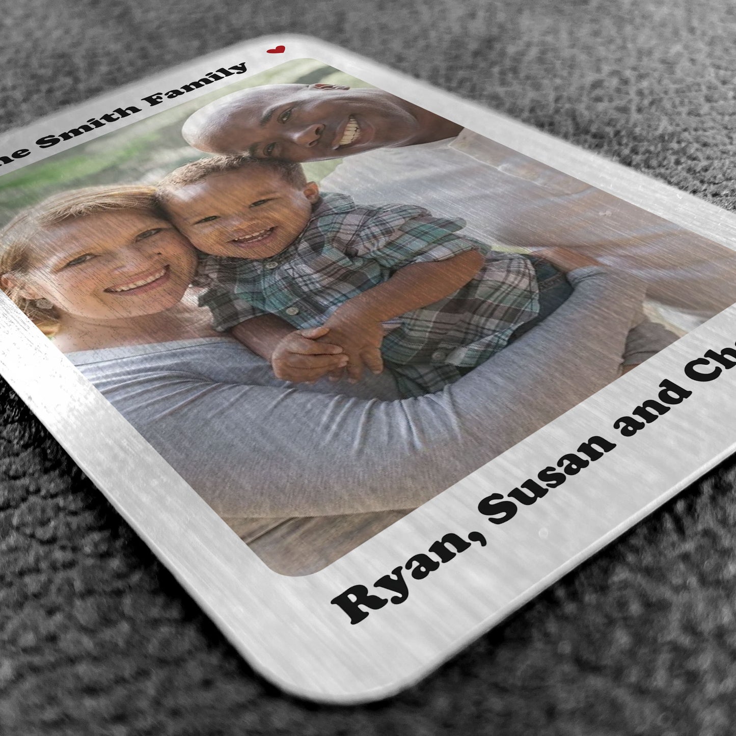 Personalised Metal Photo Card Family Gifts Novelty Birthday Gift