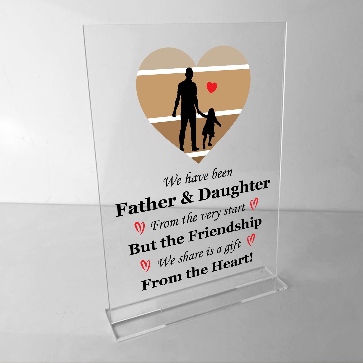 Father And Daughter Acrylic Plaque Fathers Day Gift For Dad