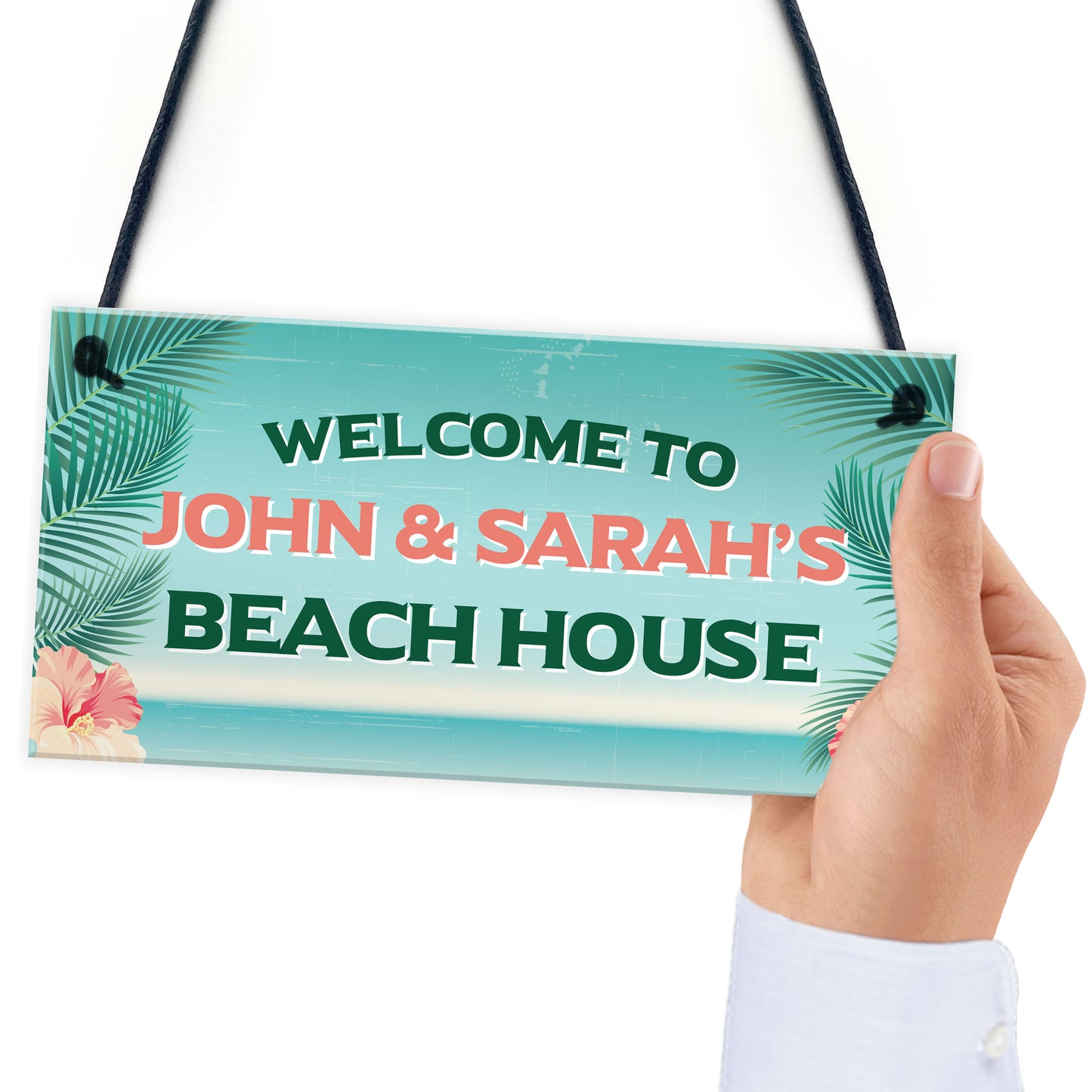 Personalised Beach House Hut Shed Sign Seaside Home Decor Gift