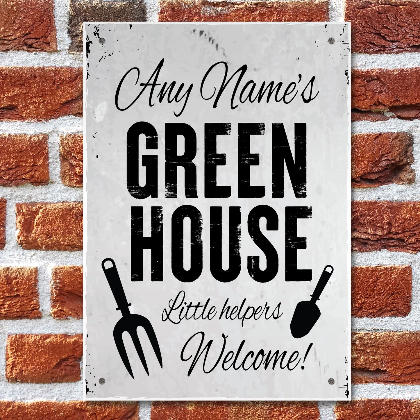 Personalised Greenhouse Sign Shabby Chic Sign Garden Shed Sign