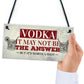 Vodka Worth A Shot Funny Alcohol Man Cave Home Bar Pub Plaque