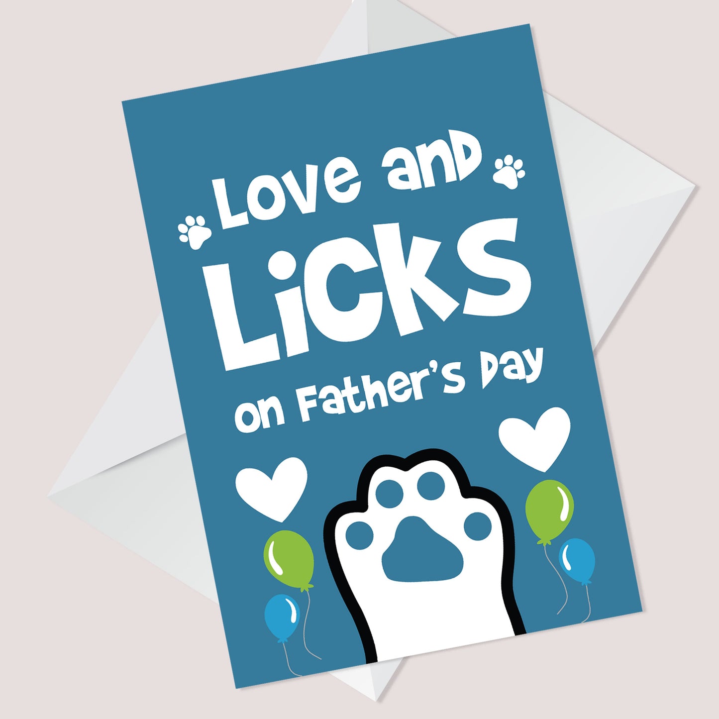 Fathers Day Gift From The Dog Funny Fathers Day Card From Pet