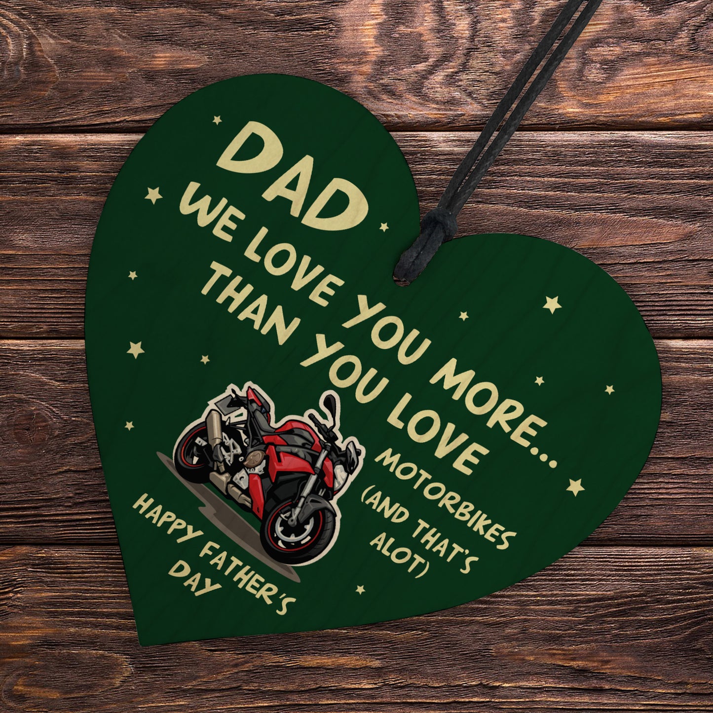 Funny Fathers Day Gift For Dad Biker Motorbike Sign Love You