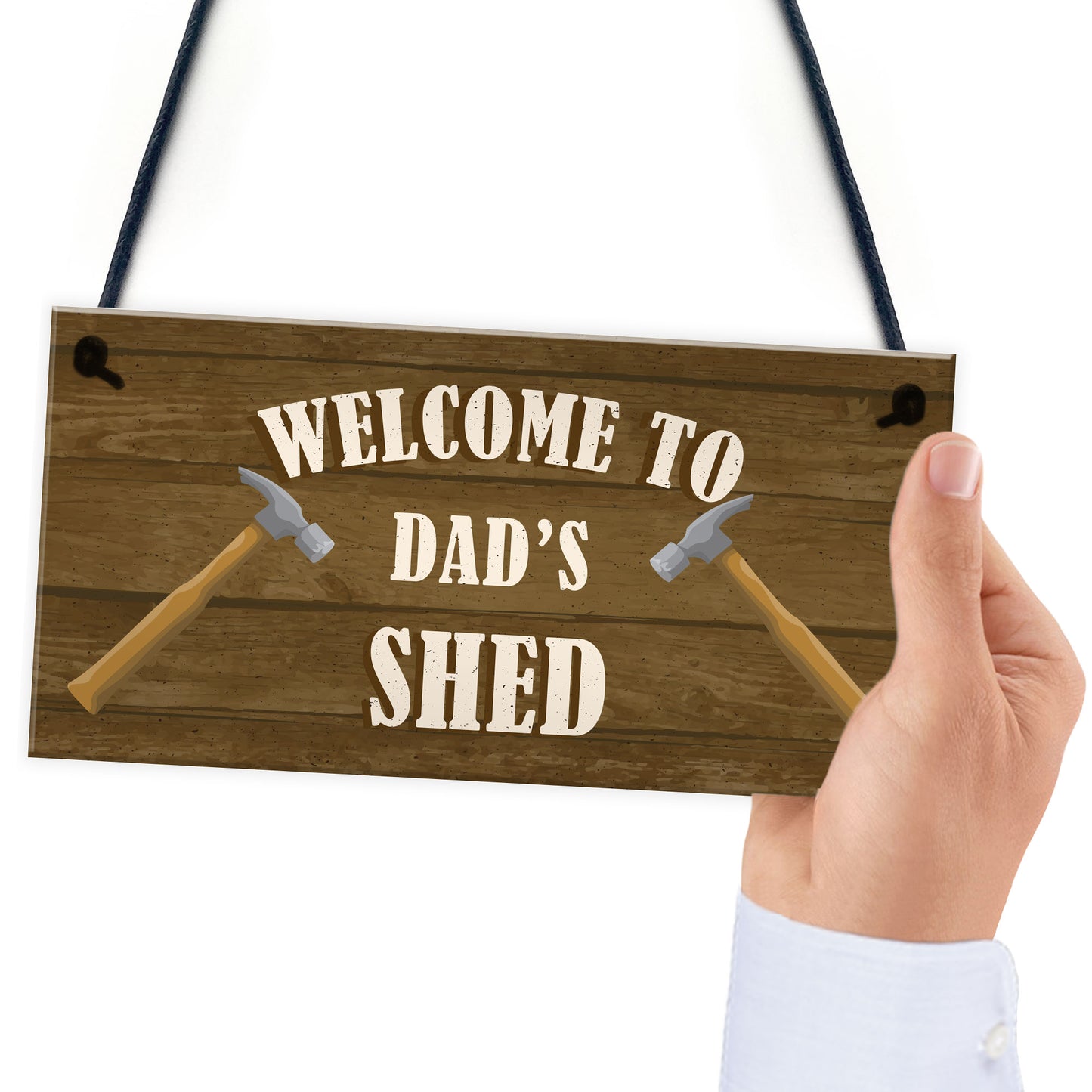 PERSONALISED Shed Sign Wood Effect Man Cave Tool Shed Sign