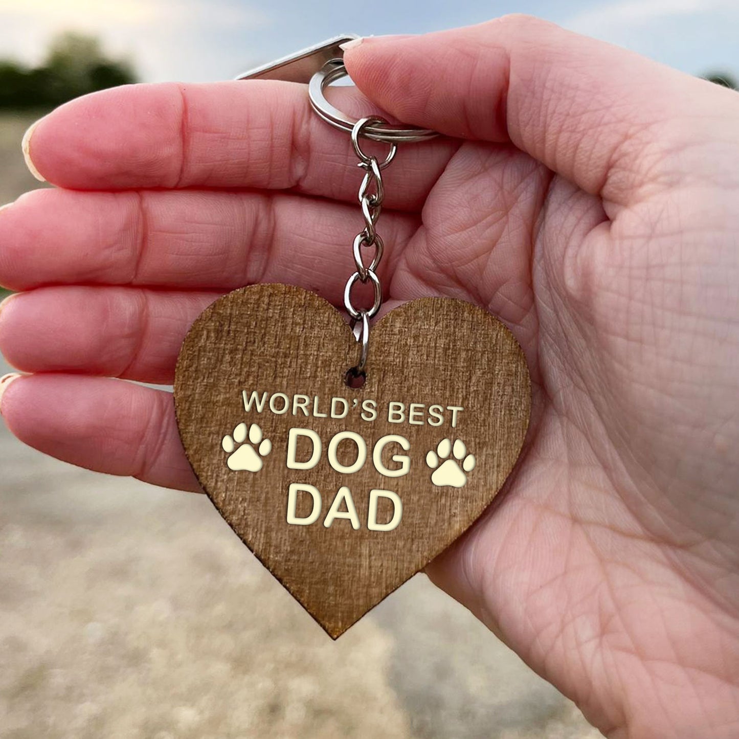 Funny BEST DOG DAD Gift Fathers Day Gift From The Dog Keyring