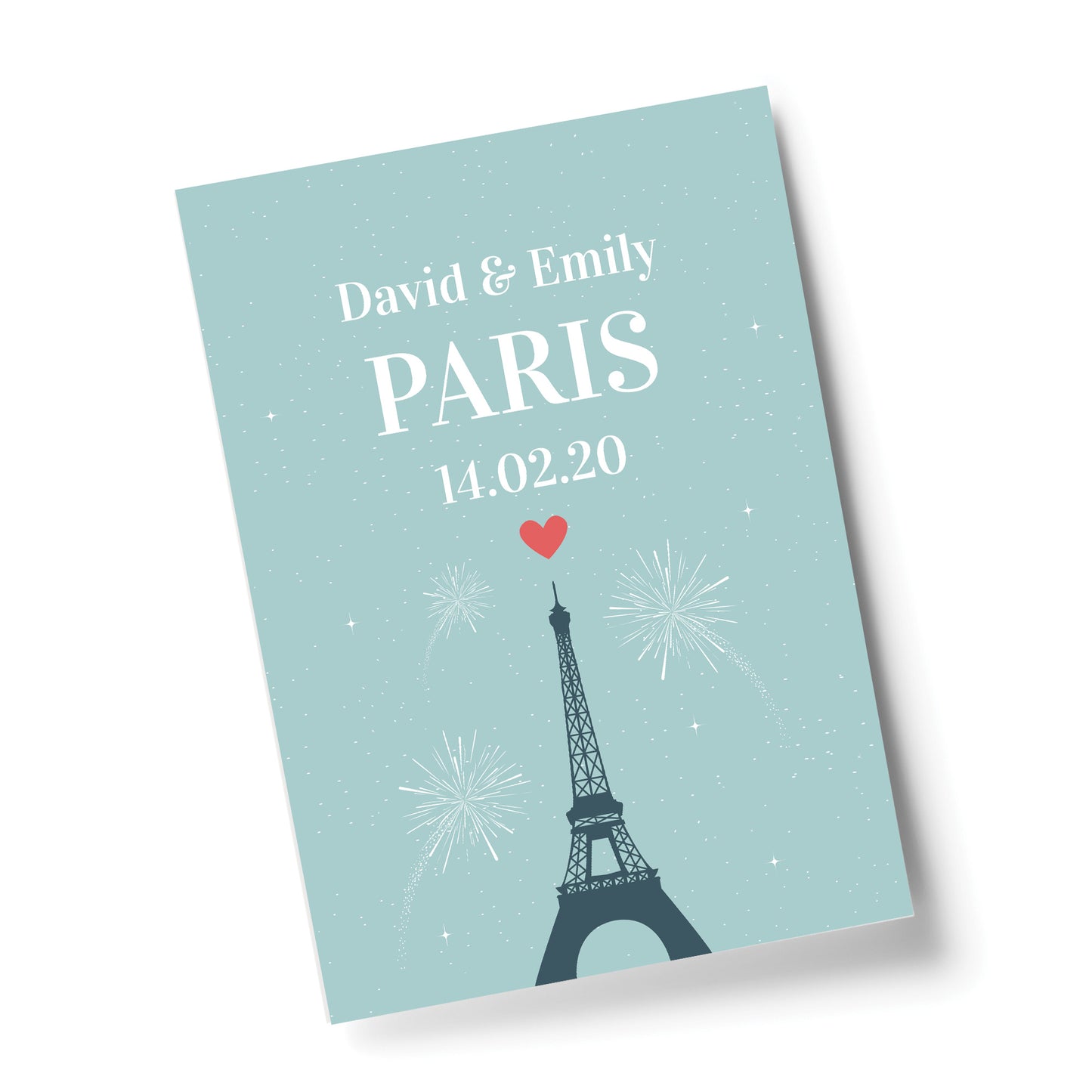 Personalised Paris Print Holiday Reveal Gift Keepsake