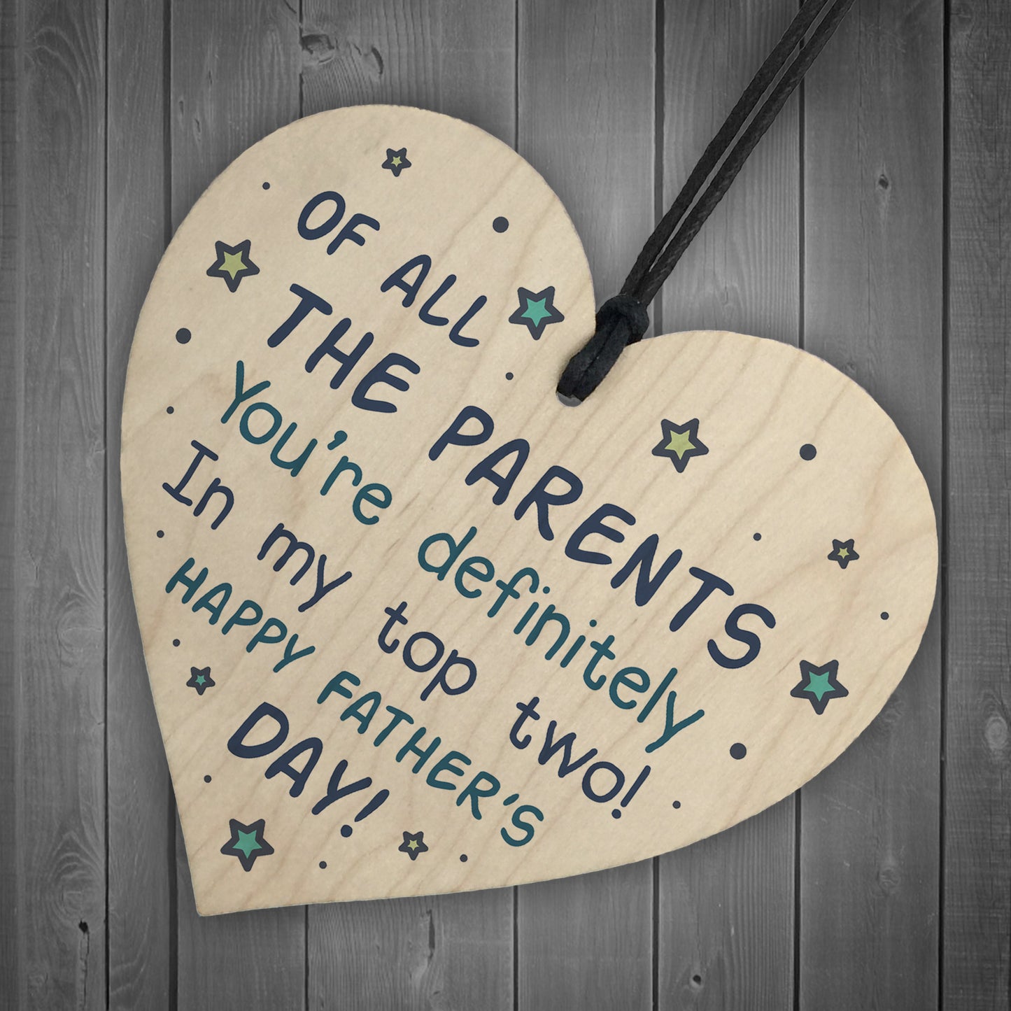 Funny Fathers Day Gift Idea Novelty Wood Heart Plaque Gift