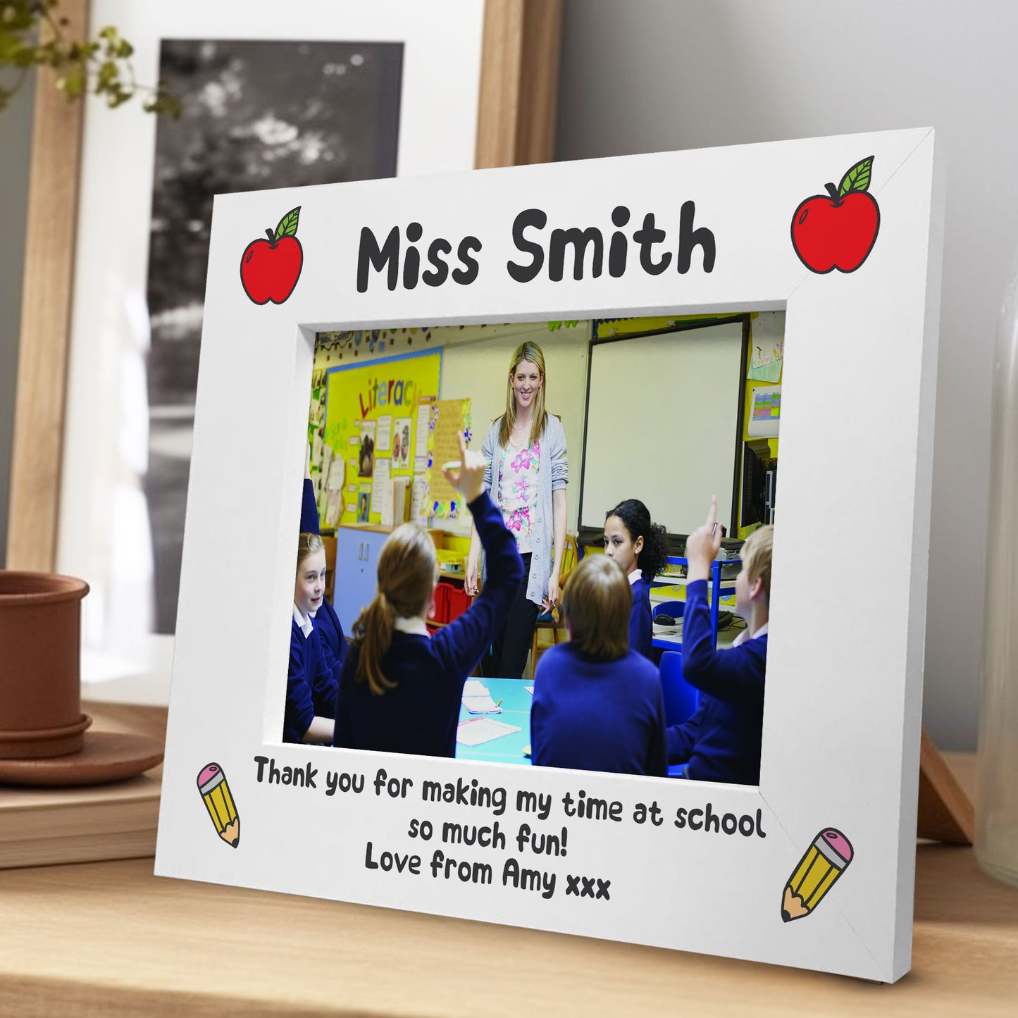 Personalised Teacher Gift Leaving School Nursery Preschool Frame