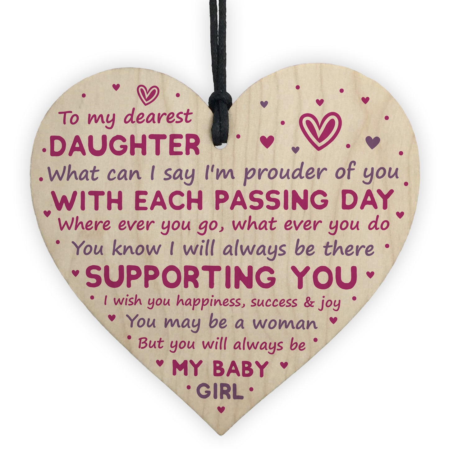 Funny 16th 18th 21st Birthday Gift For Daughter Heart And Card