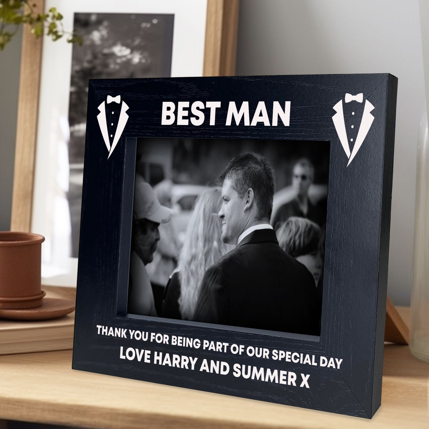 BEST MAN GIFT Personalised Photo Frame Thank You Gift