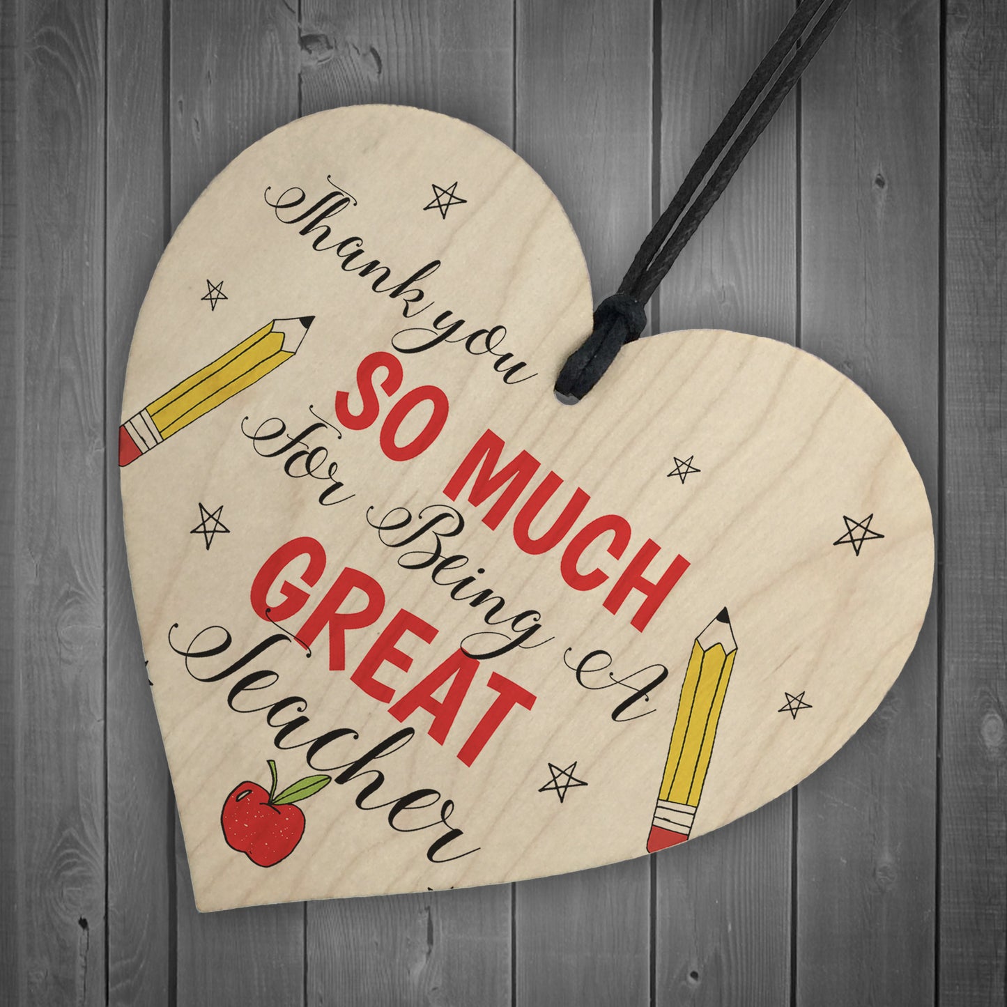 Thank You Teacher Gifts Wood Heart Teacher Appreciation Gifts