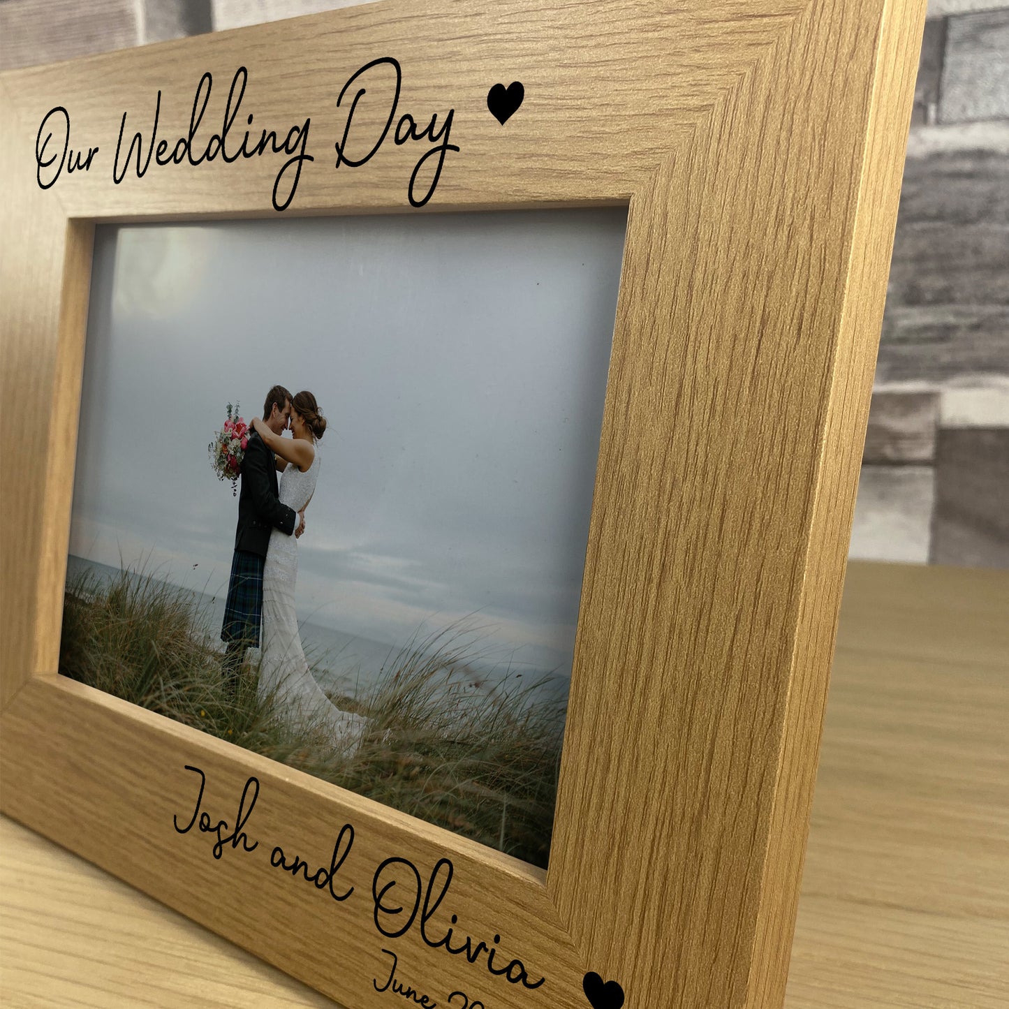 Wedding Day Gift Personalised Photo Frame Husband Wife Gift