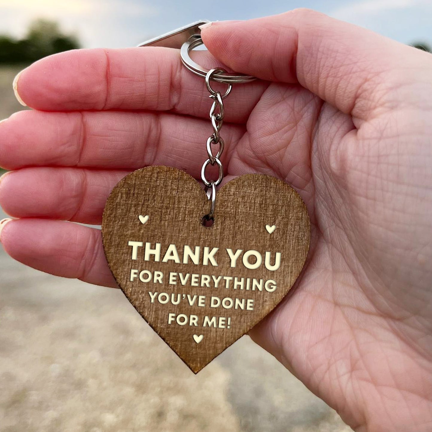 Thank You Gifts For Him Her Wood Keyring Gift For Teacher Friend