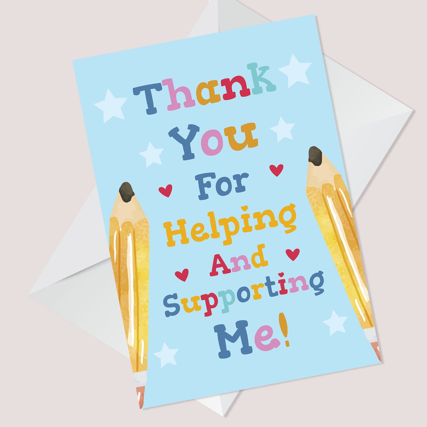 Thank You Teacher Card From Children Appreciation Card