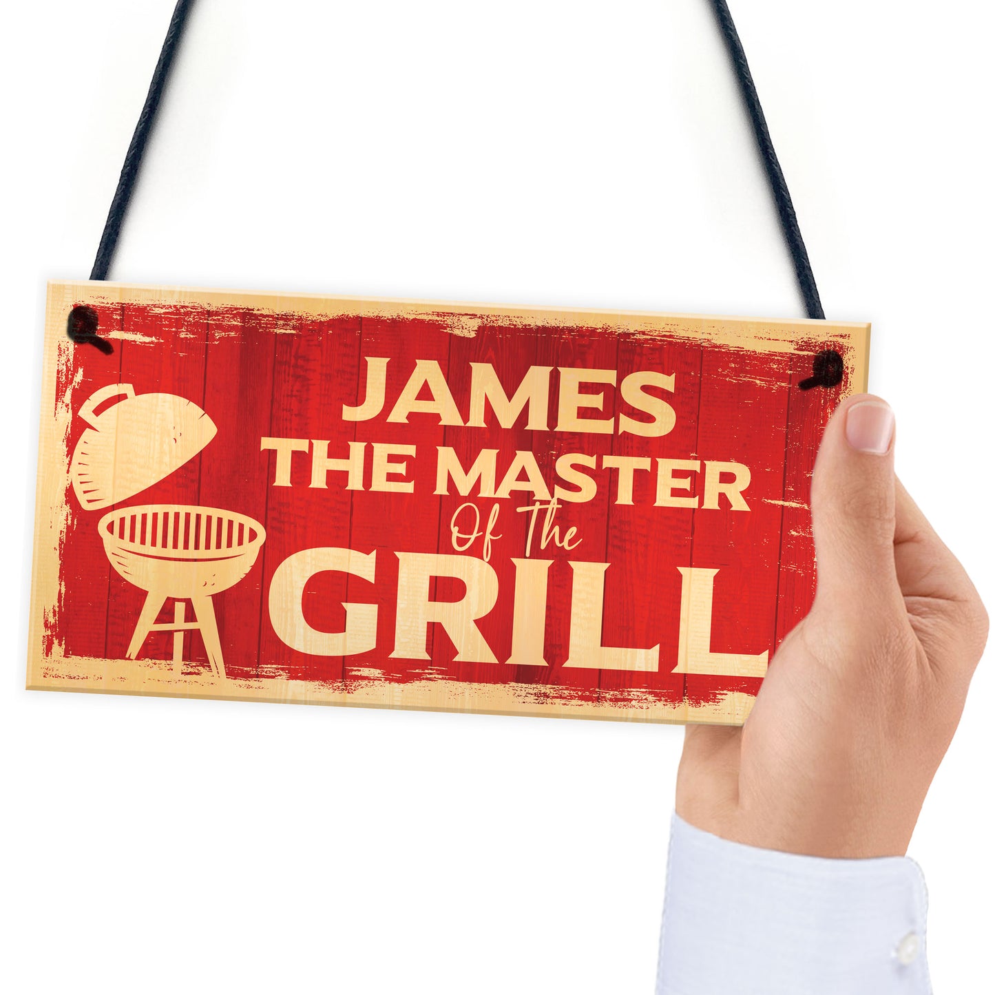 Funny BBQ Sign Master Of The Grill Personalised Gift For Men