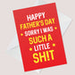 Funny Rude Fathers Day Card For Dad Novelty Cheeky Cards