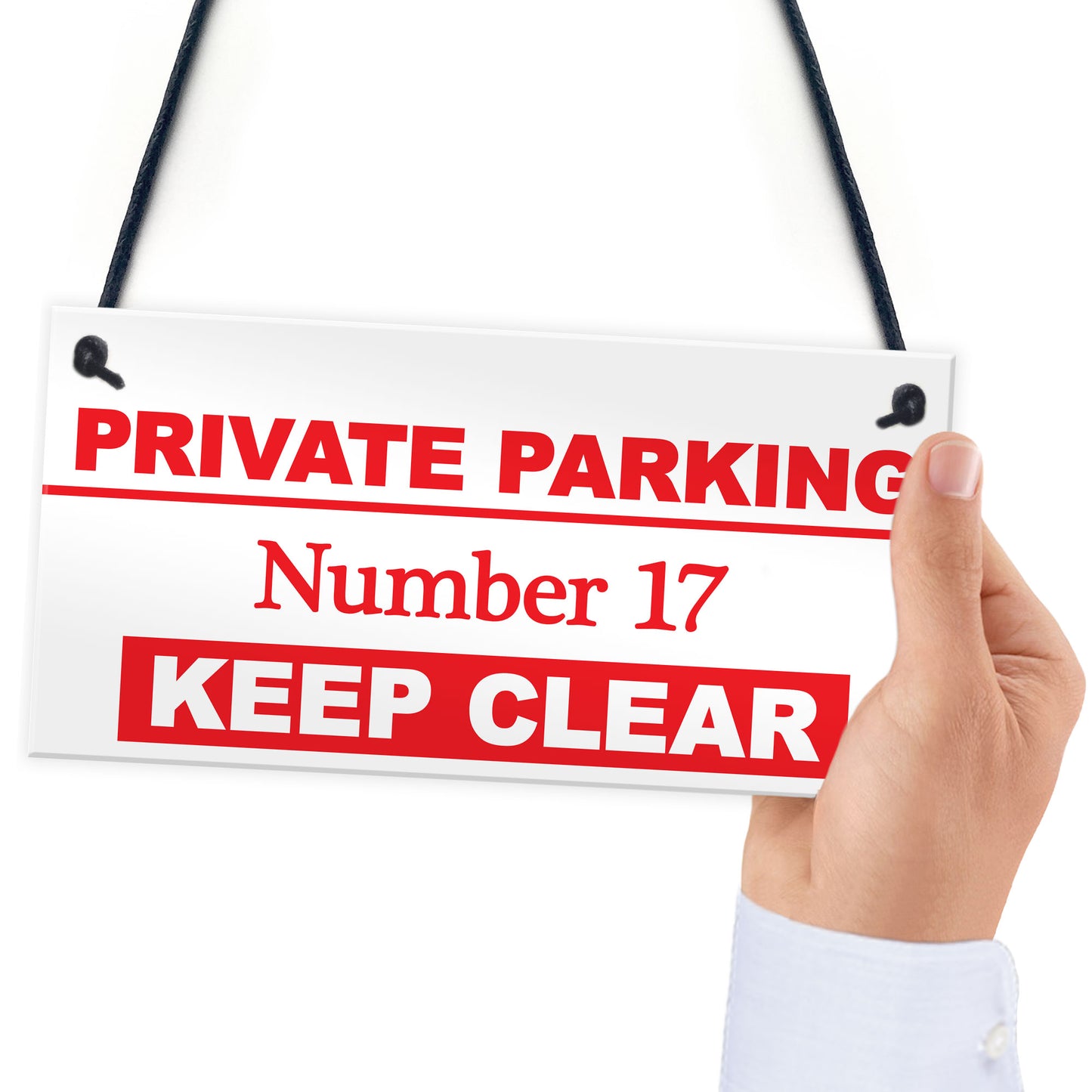 Personalised Private Parking Hanging Plaque