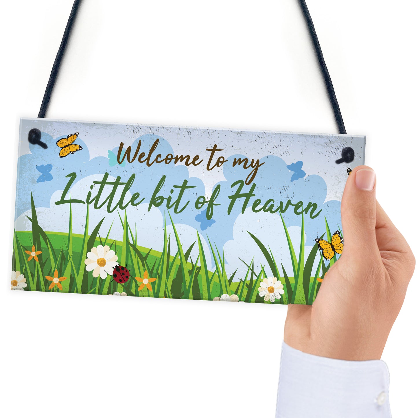 Welcome Garden Hanging Sign Garden Shed SummerHouse Plaque