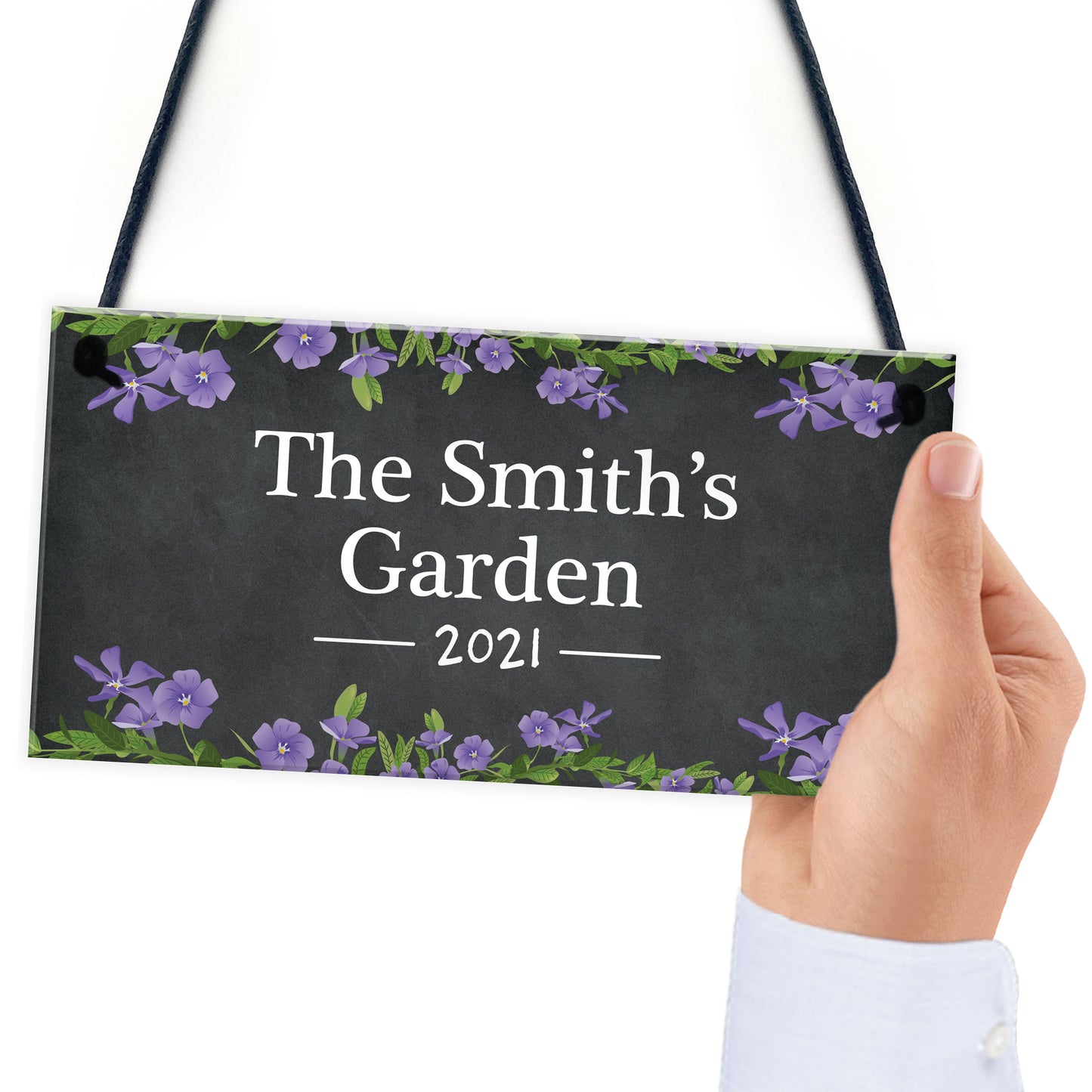 Personalised Floral Garden Summerhouse Shed Sign New Home Gift