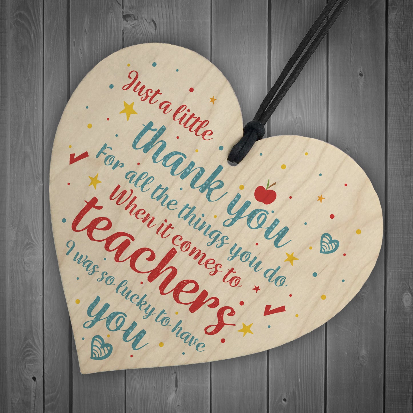 Handmade Wooden Hanging Plaque Gift For Teacher Thank You Gift