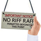 No Riff Raff Friend Hanging Plaques Funny Pub Home Bar Man Cave