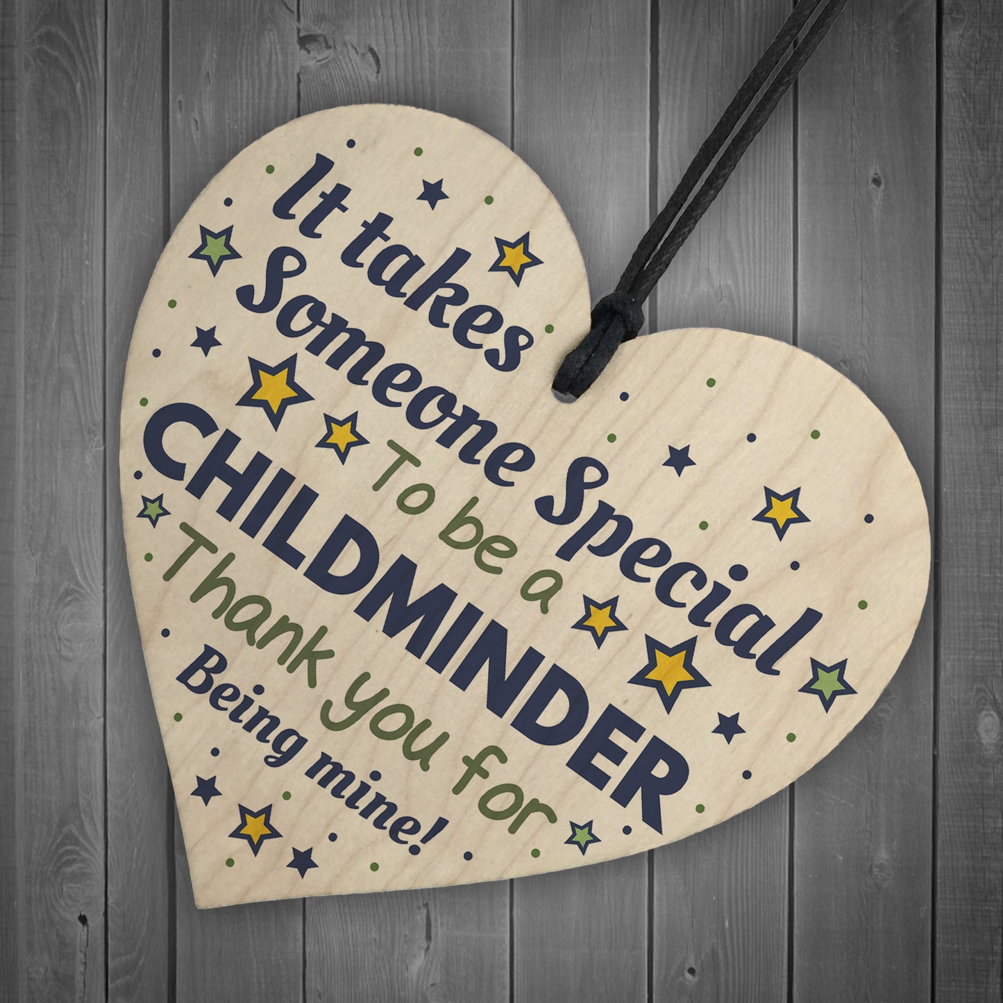 Childminder Gifts Thank You Wooden Heart Leaving School Nursery