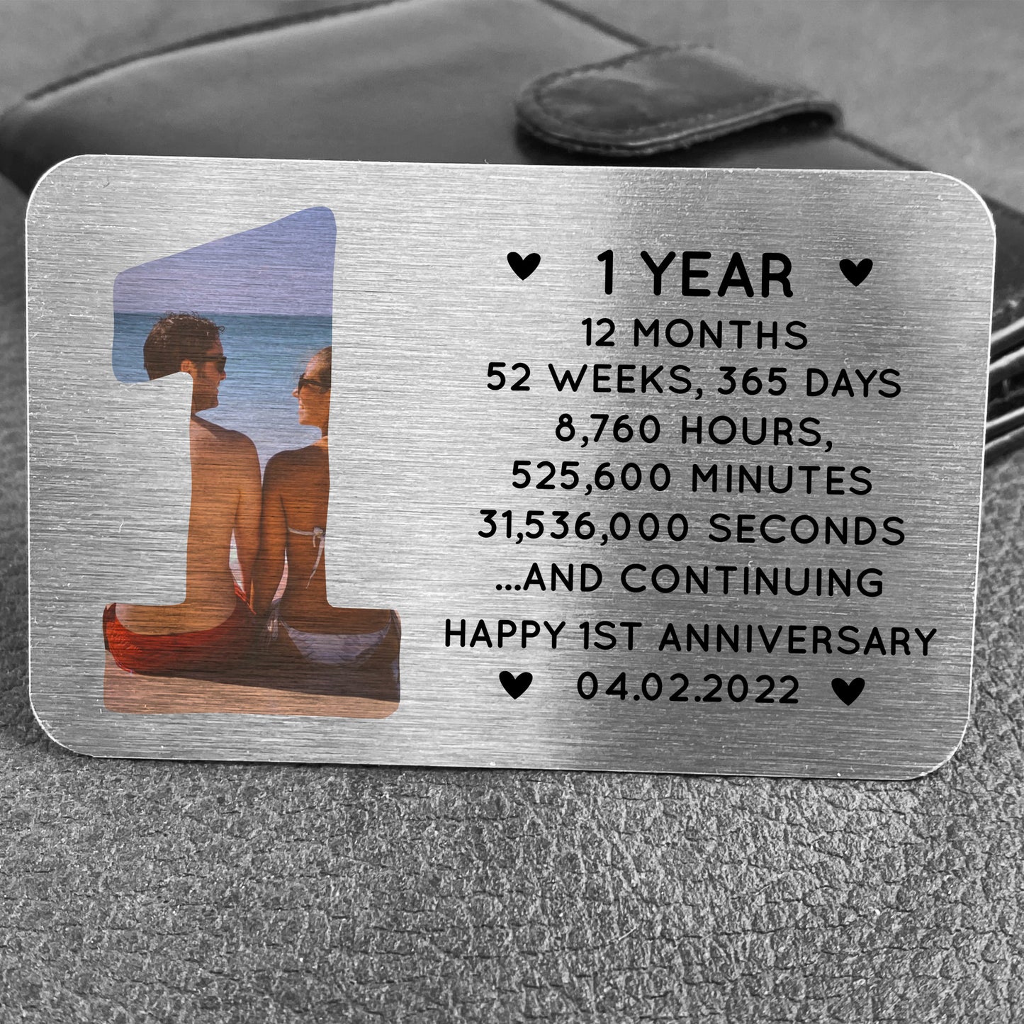 1st Anniversary Gift Personalised Card Gift For Husband Wife