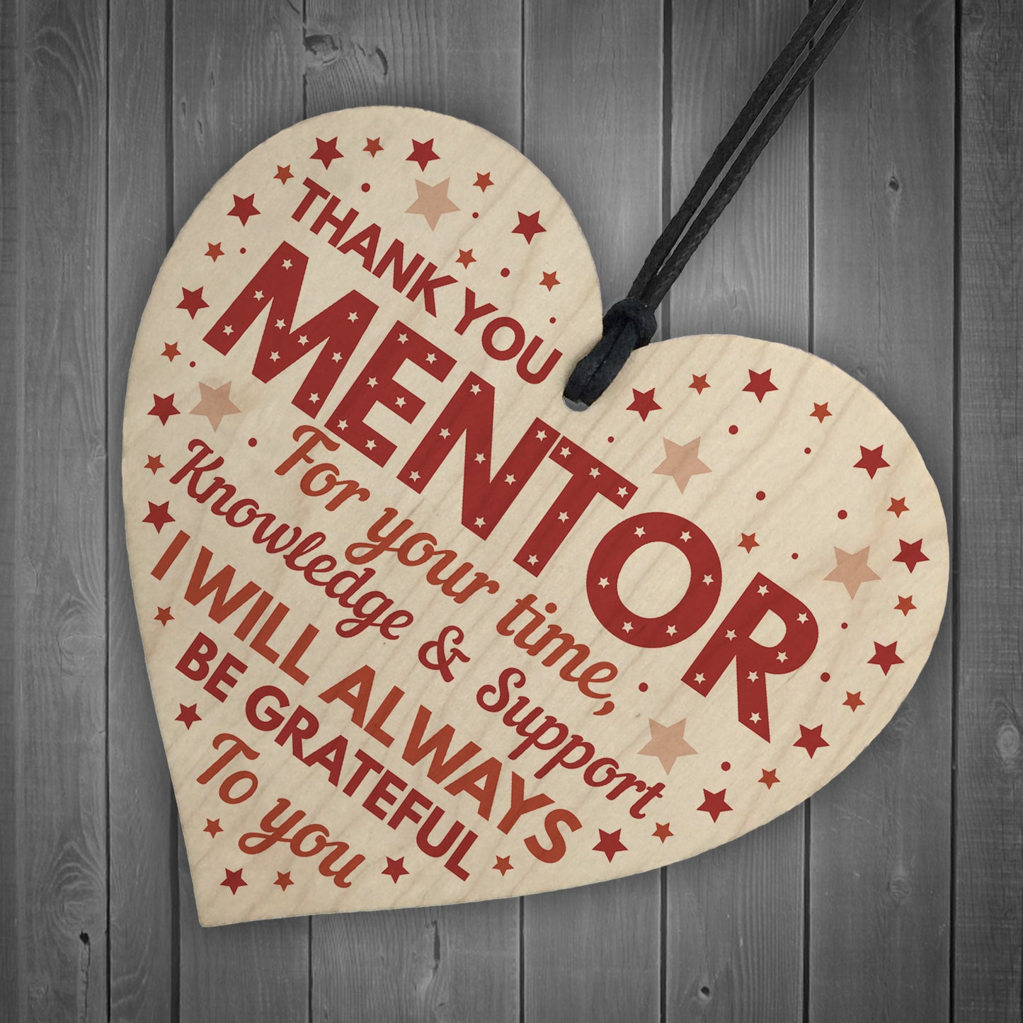 Thank You Gift For Teacher Mentor Wood Heart Sign Leaving Gifts