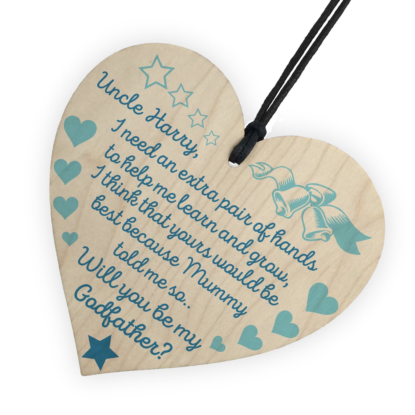 Personalised Will You Be My Godfather Godparent Hanging Plaque