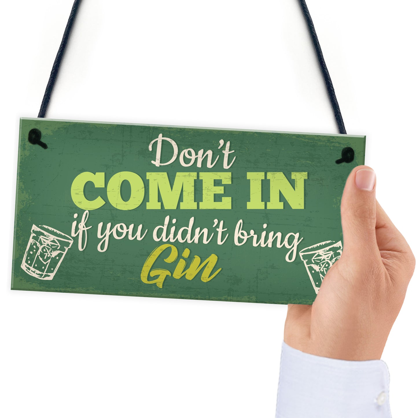 Funny Bar Sign Novelty Hanging Sign Gin Gifts Pub Man Cave