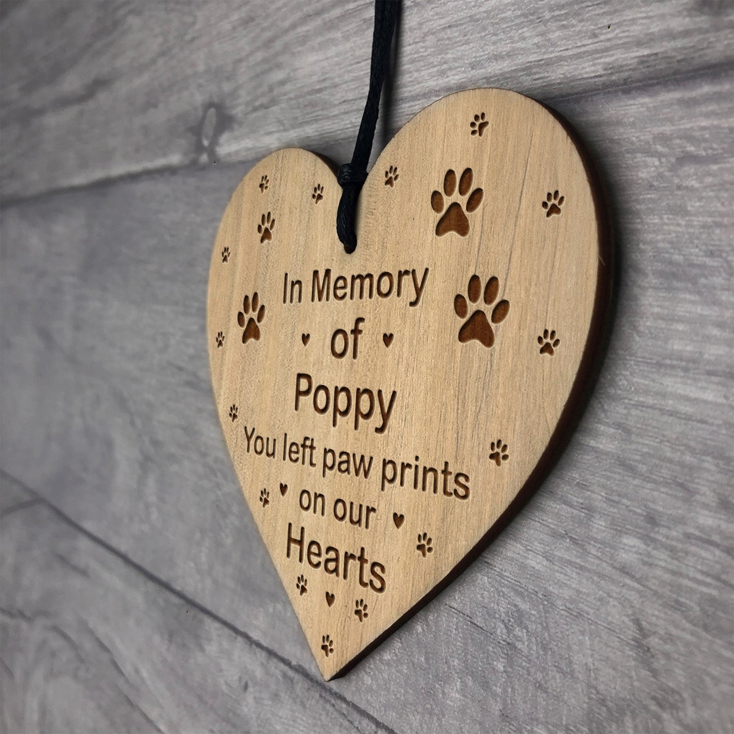 Memorial Plaque For Dog Cat Personalised Engraved Heart Pet Gift