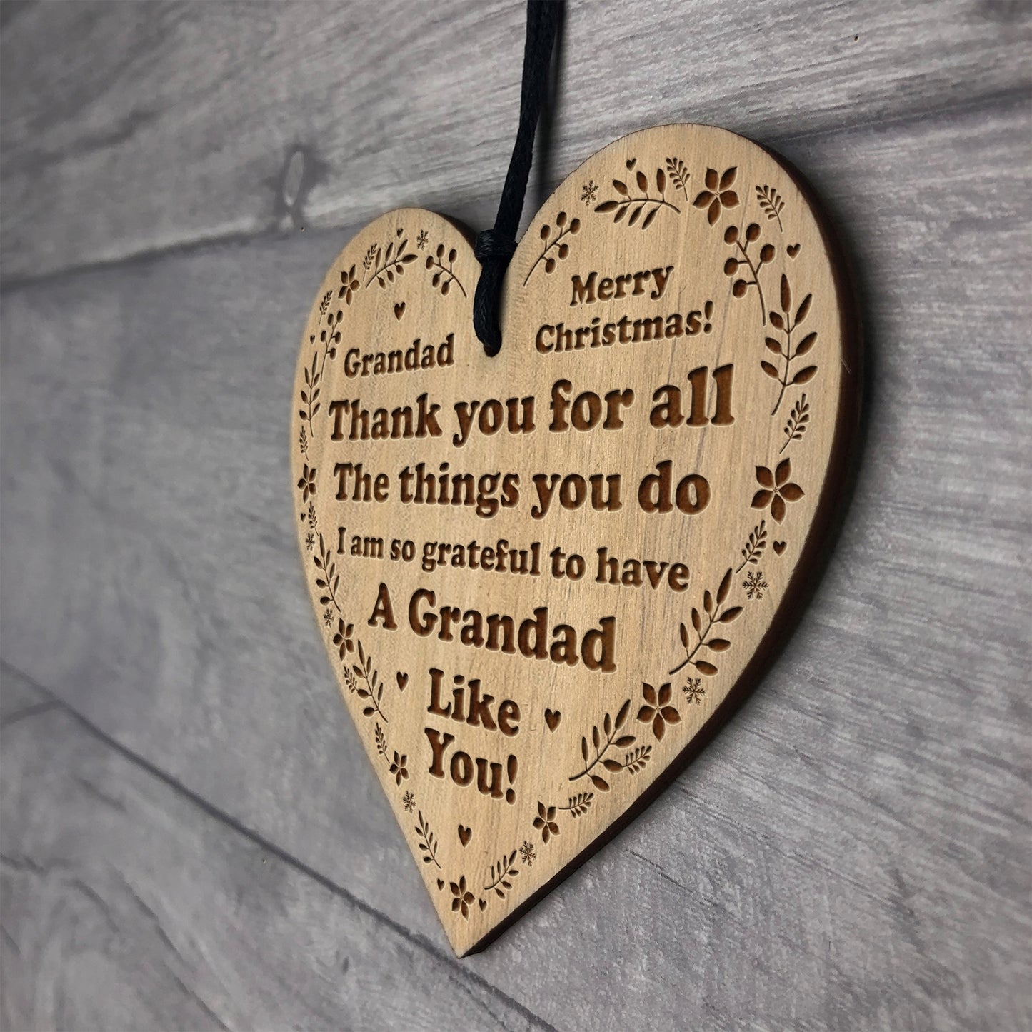 Christmas Gifts For Grandparents Engraved Heart Grandad Gifts