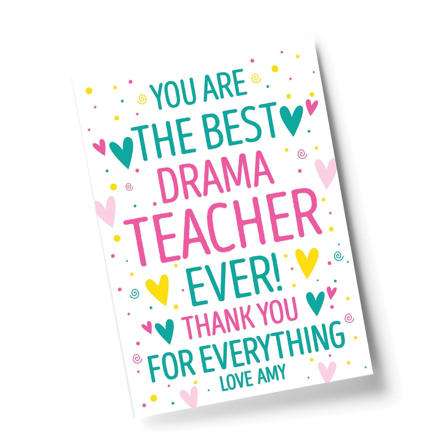 Personalised Music Dance Drama Teacher Gift Thank You Leaving