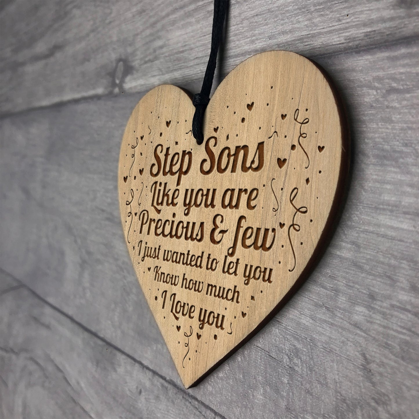 Step Son Present Engraved Heart Step Son Gift Ideas For Birthday