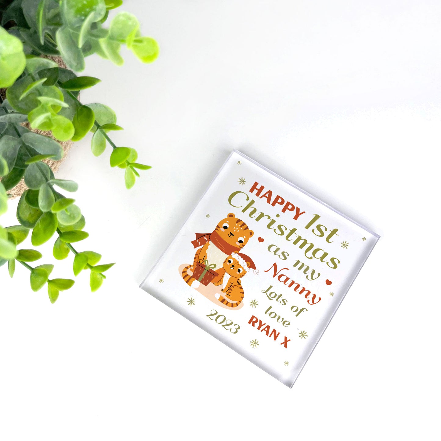 1st Christmas As My Nanny Gift Personalised Plaque Nanny Gift