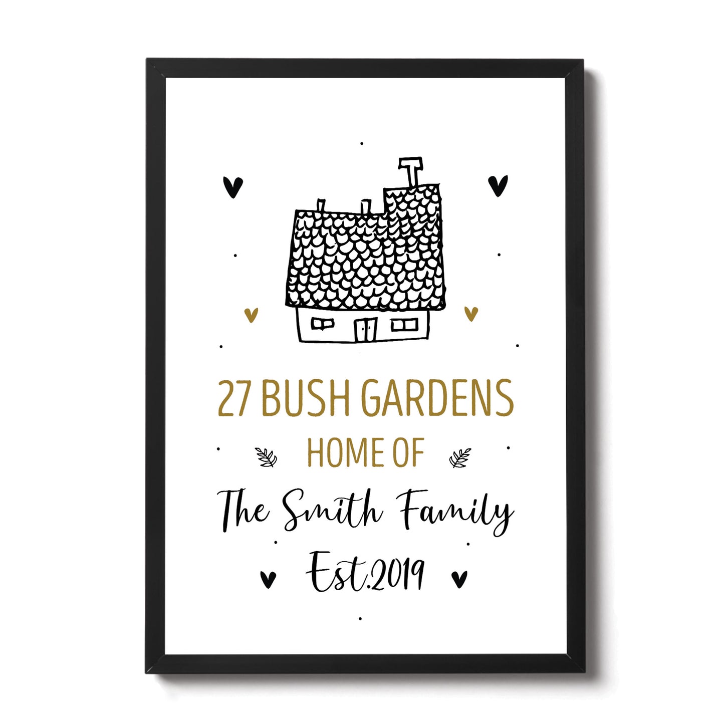 New Home Gift Personalised Home Print Framed Unique Moving Gift