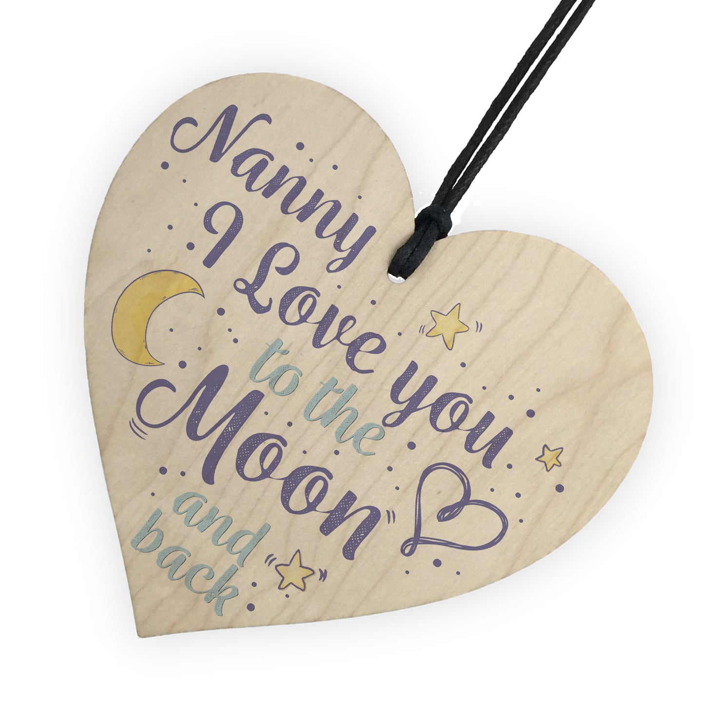 Love You Grandparents Mum Nan Nanny Wooden Heart Birthday Gifts