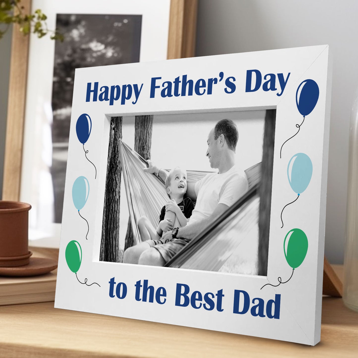 Fathers Day Gift Best Dad Gift for Dad Daddy Wood Photo Frame