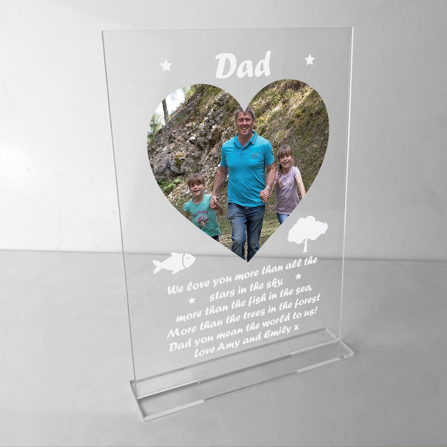 Personalised Fathers Day Gift Photo Plaque Dad Gift For Birthday