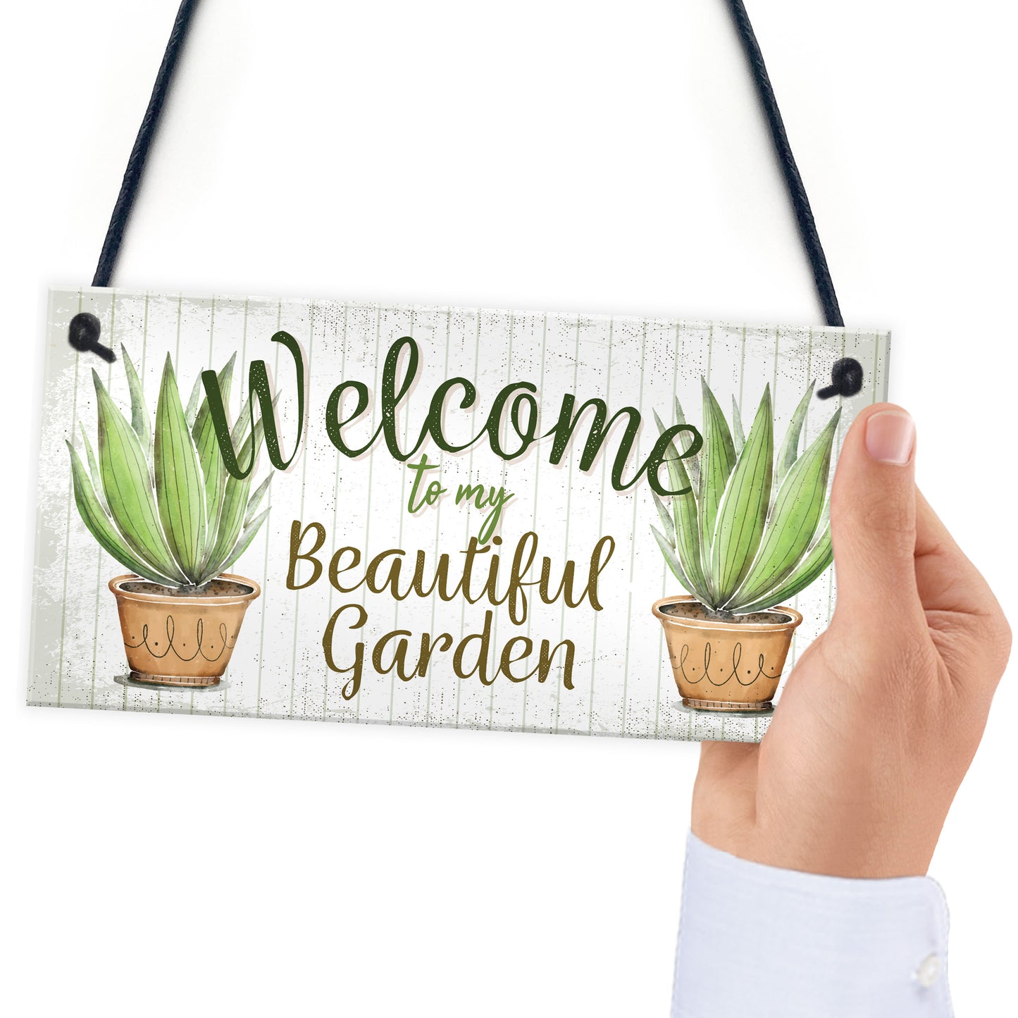 Novelty Beautiful Hanging Garden Plaque Present Home Shed Sign