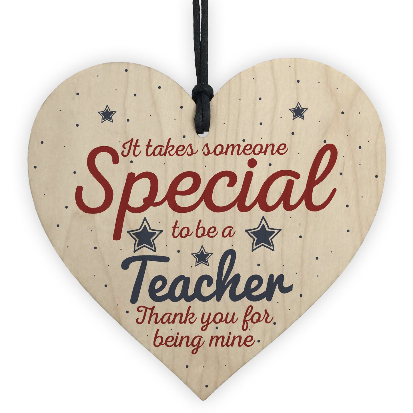 Thank You Gift And Card For Nursery School Teacher Wood Heart