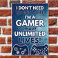 Gaming Plaque / Boys Bedroom Sign / Games Room Wall Art