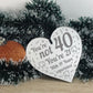 Novelty 40th Birthday Gifts Mirrored Acrylic Heart Birthday Gift