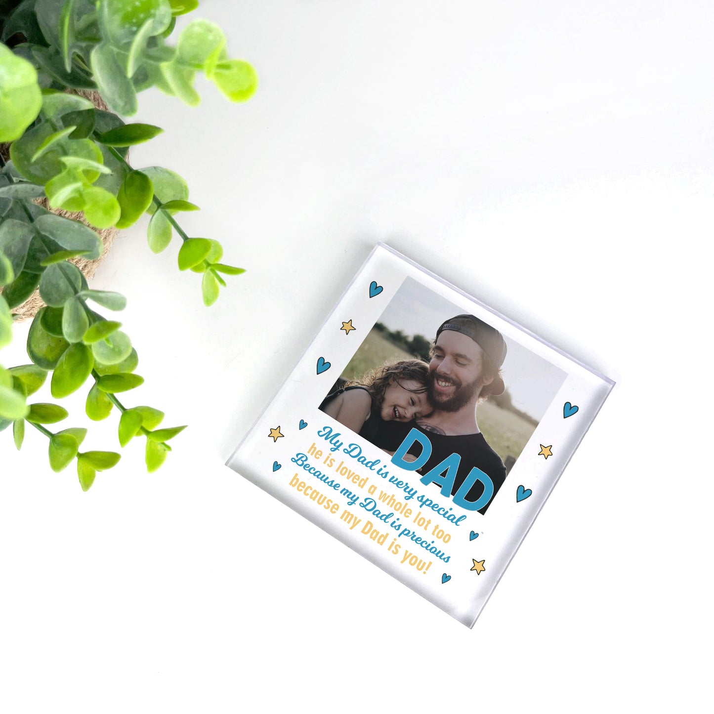 Personalised Dad Gifts For Christmas Birthday Photo Block Daddy